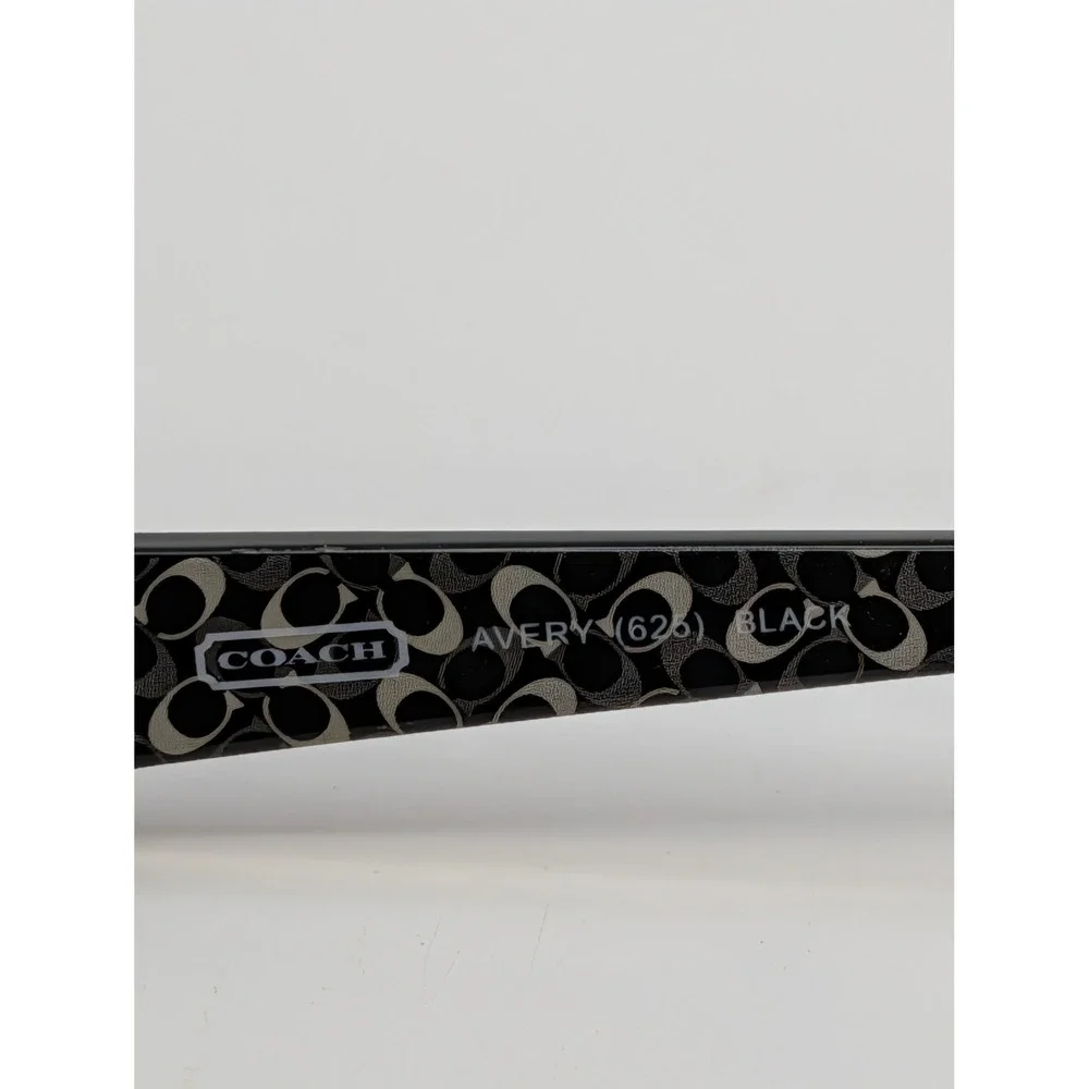 Coach Avery 626 Black Eyeglasses Frames Rectangle Womens Signature Print